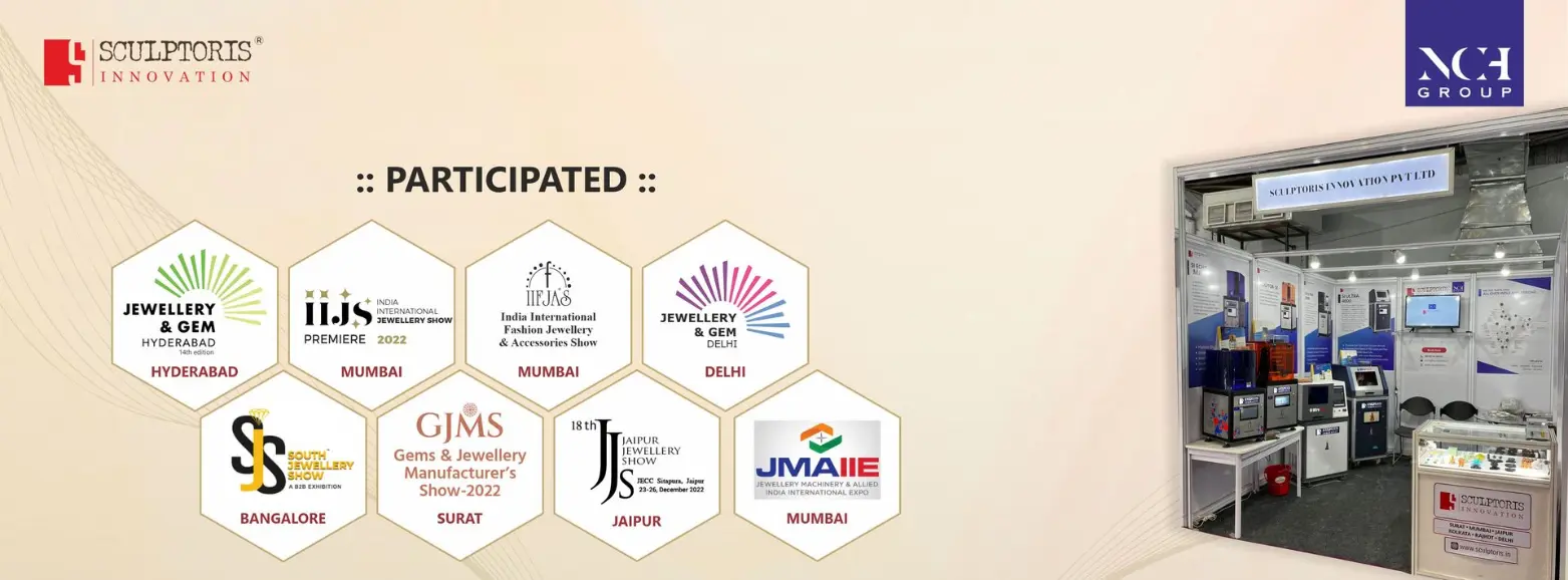 Sculptoris Innovation at Major Jewellery Exhibitions Across India - IIJS, JMAIIE, JJS, GJMS, Jewellery & Gem